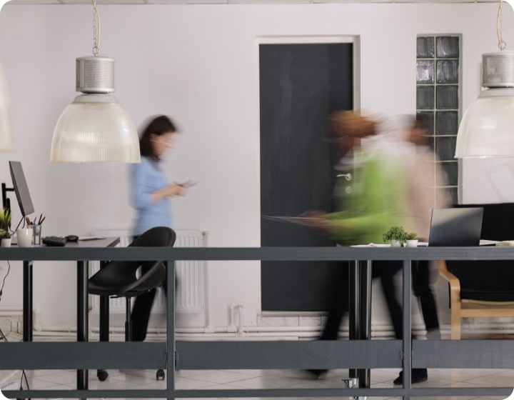 People in an office environment